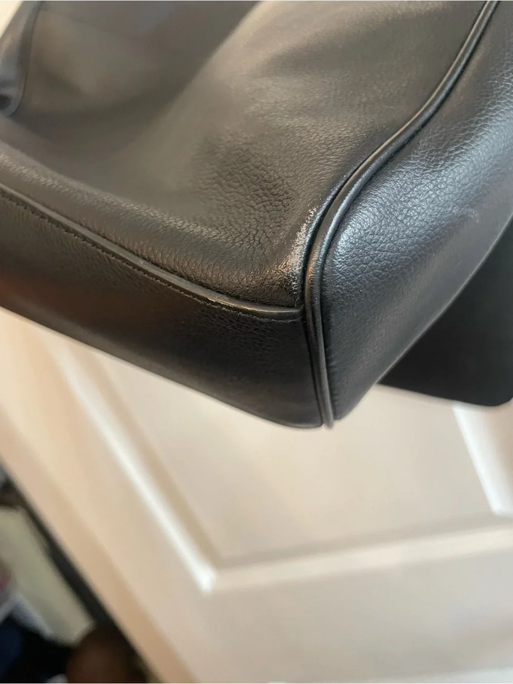 Coach Houston Black Pebbled Leather Messenger Bag